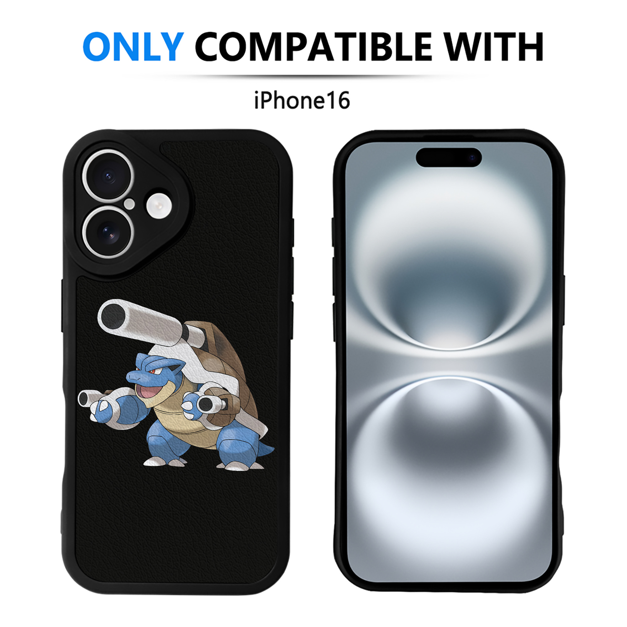 （画像用） ポケットモンスター Pokémon 【iPhone 16シリーズ対応】シリコンスマホケース（レザー調） 材質：シリコン